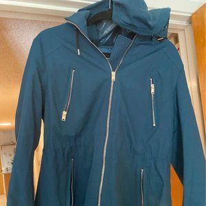 Womens L Marc New York Blue Rain Jacket